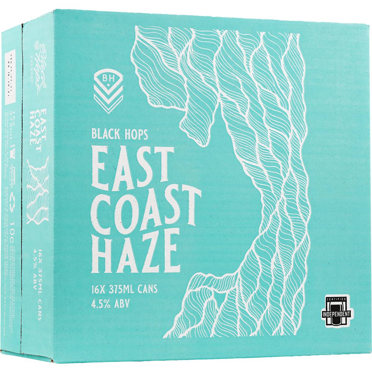 Black Hops Brewery East Coast Hazy Pale Ale Can 375ml X 16 Pack