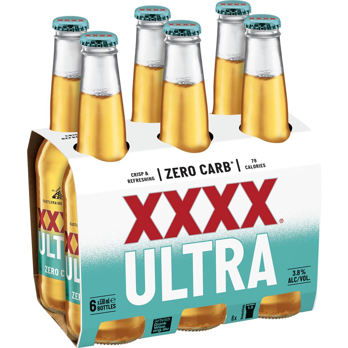 XXXX Ultra Zero Carb Bottles 330mL x 6 pack