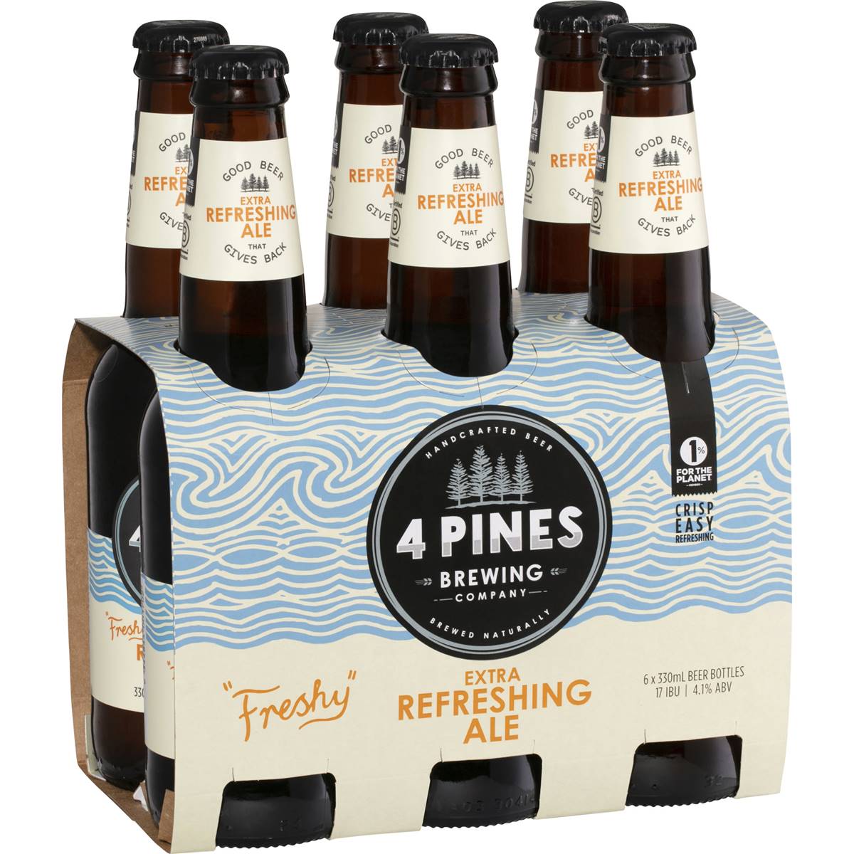 4 Pines Freshy Refreshing Ale Bottles 330ml X6 Pack Woolworths