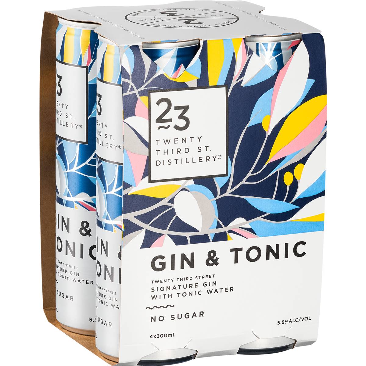 23rd Street Distillery Gin & Tonic Cans 300ml X4 Pack Woolworths