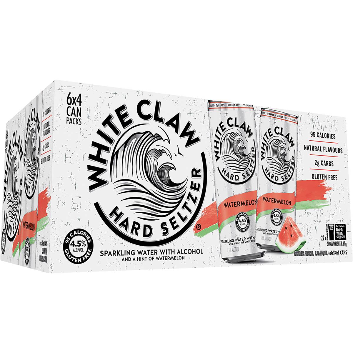 White Claw Hard Seltzer Watermelon Cans 