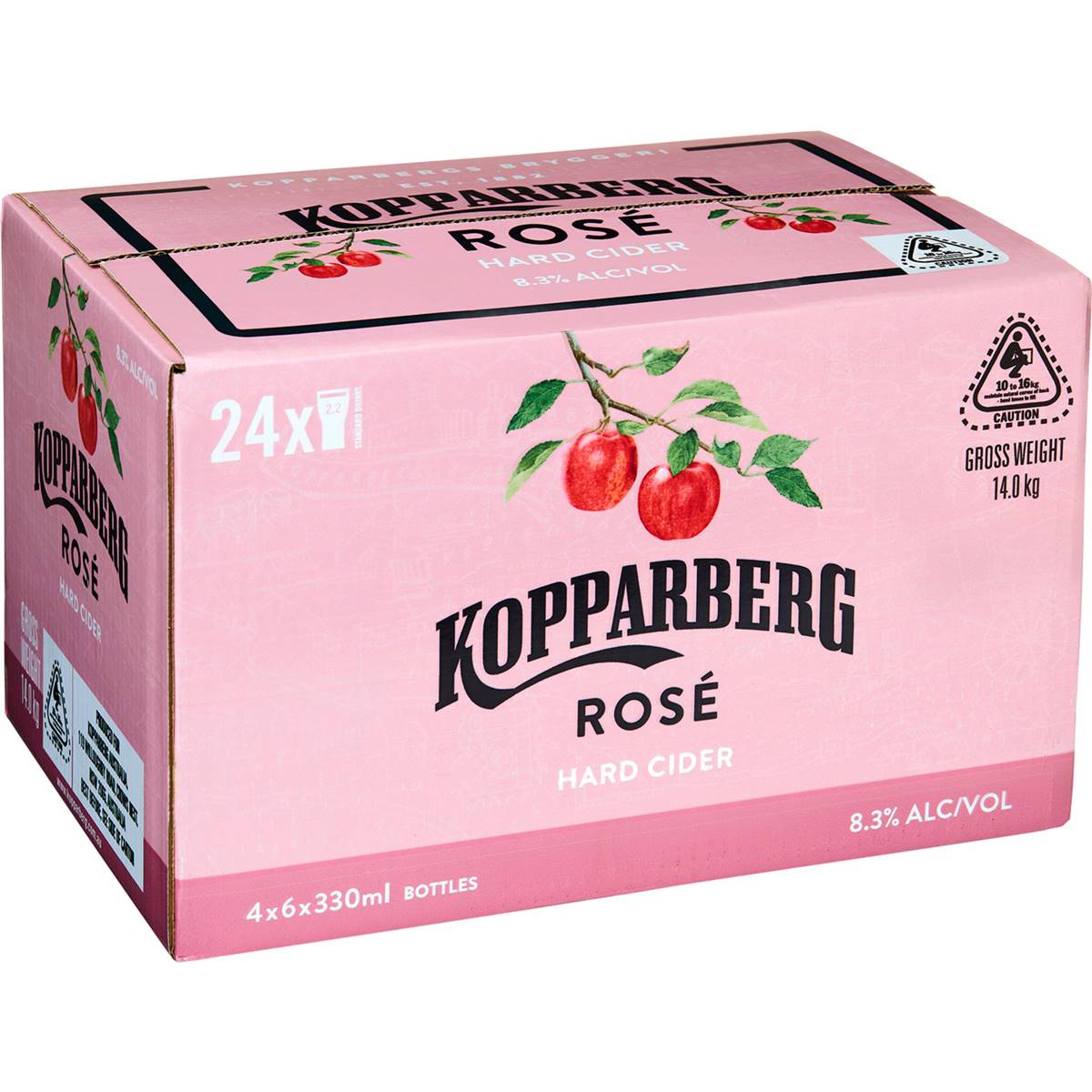 Kopparberg Rose Hard Cider Bottles 330ml X 24 Case Woolworths