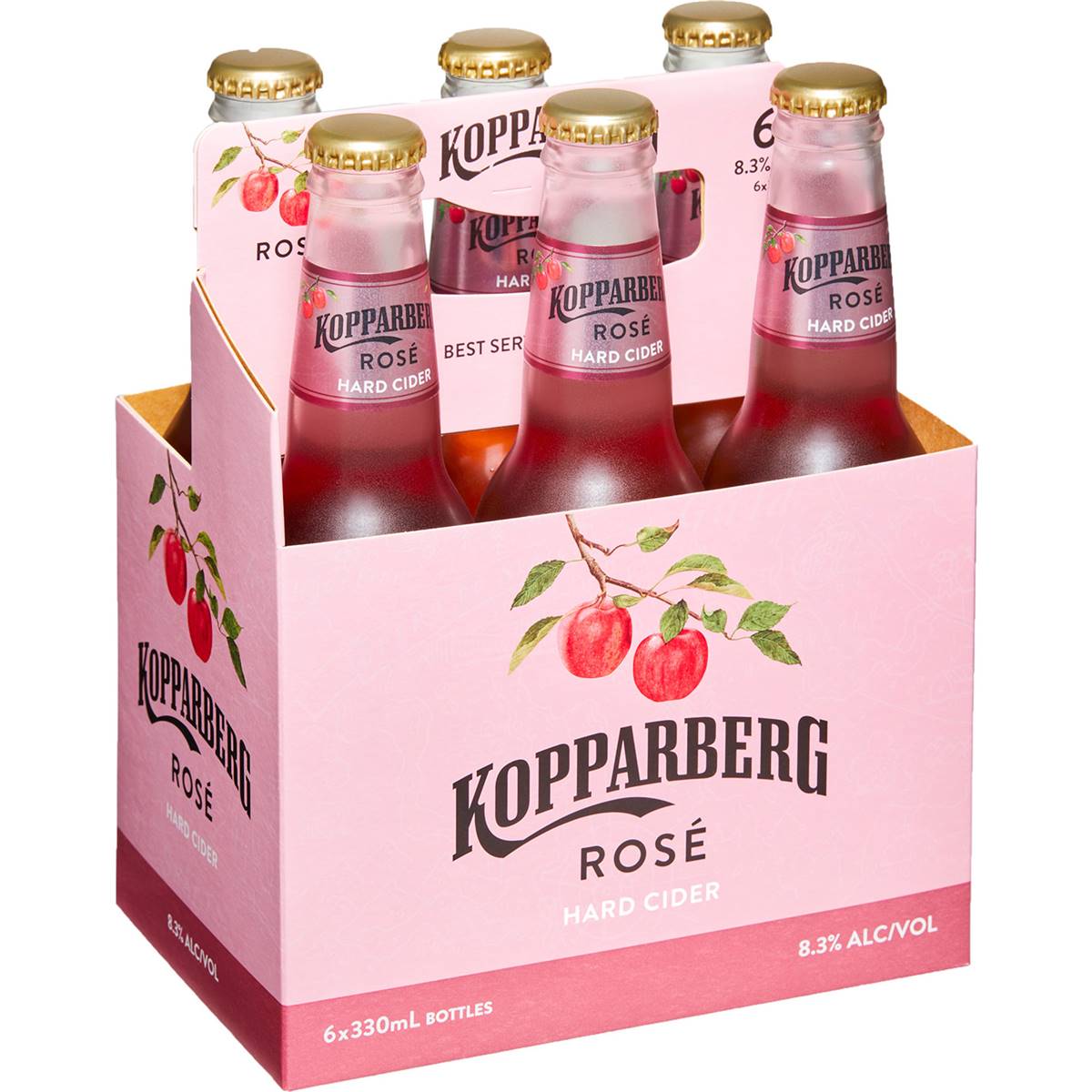 Kopparberg Rose Hard Cider Bottles 330ml X 6 Pack Woolworths