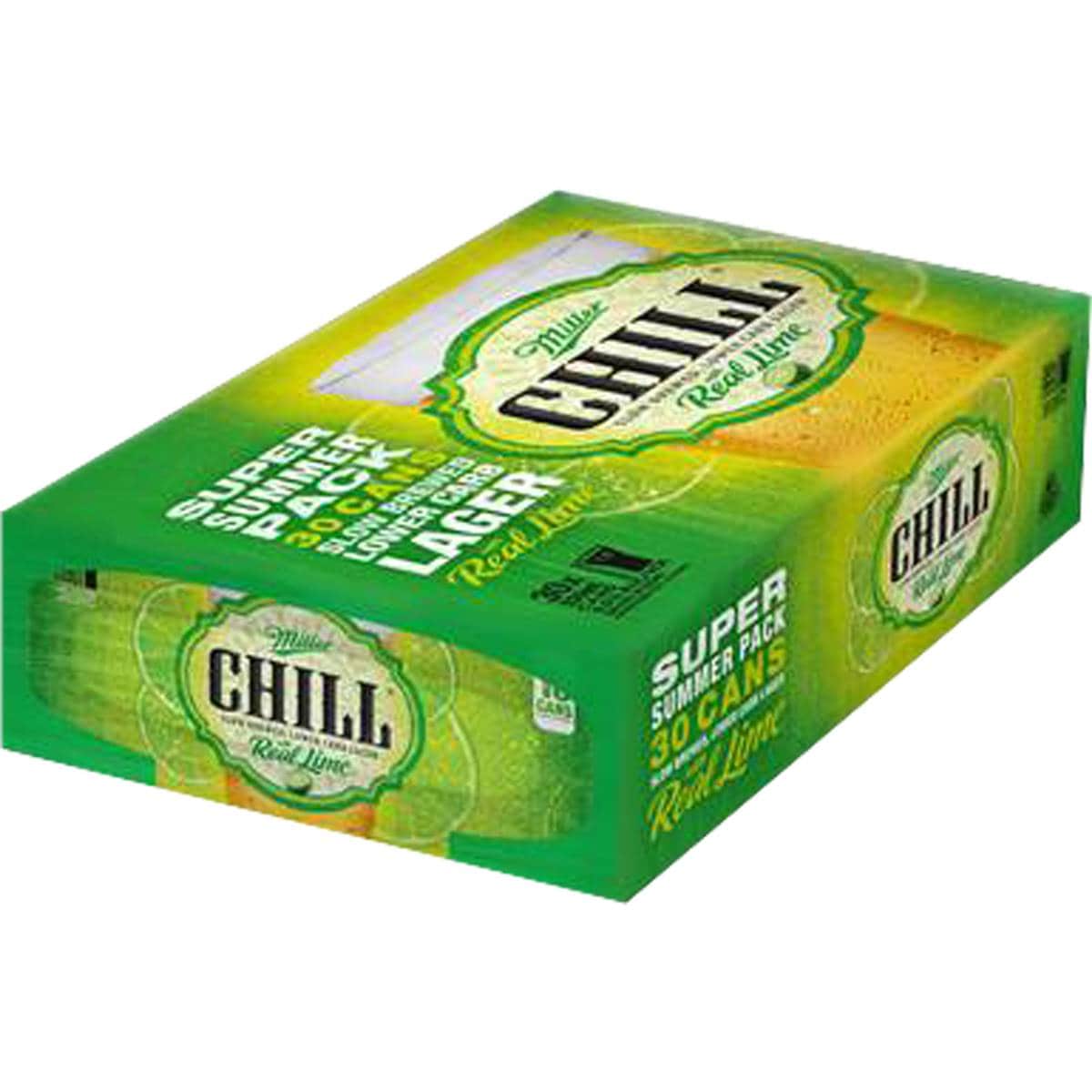 Miller Slow Brewed Low Carb Lager With Real Lime Cans 30x330ml Pack