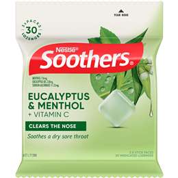 Nestle Soothers Throat Lozenge Eucalyptus & Menthol 3 pack