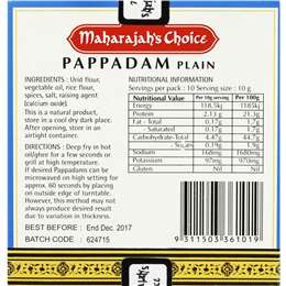 Maharajah's Choice Plain Pappadam Pappadams