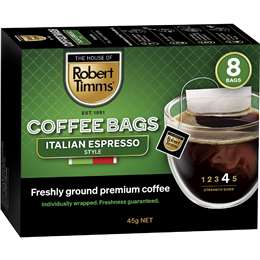 Robert Timms Italian Espresso Coffee Bags