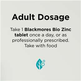 Blackmores Bio Zinc Skin Health Immune Support Vitamin Tablets