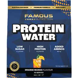 Famous Nutrition Sport Hydration Powder Electro Coconut Water Orange Mango 180g