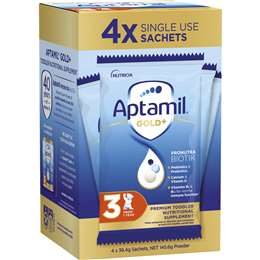 Aptamil Gold+ 3 Toddler Milk Formula Sachets From 1+ Year