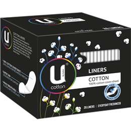 U By Kotex Cotton Liners Cotton Liners 26 Pack