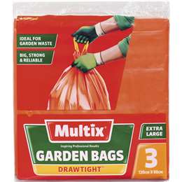 Multix Garden Drawtight Garbage Bags 3 pack