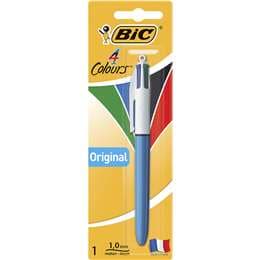 BIC 4 Colour Retractable Ball Pen each