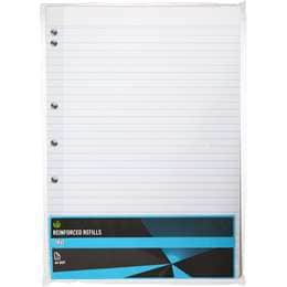 Woolworths Folder Paper A4 Reinforced Refills 100 pack