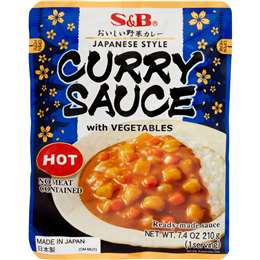 S&B Japanese Style Hot Curry Sauce With Vegetables