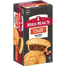 Mrs Mac's Chilli Beef & Cheese Pies
