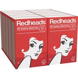Redheads Shrink Wrapped Matches 45 pack