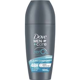 Dove Men +Care 48 Hour Deodorant Zero Roll On Clean Comfort 50mL