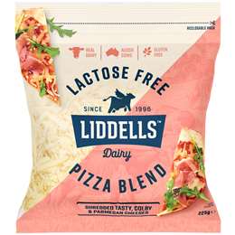 Liddells Shredded Pizza Blend Cheese Lactose Free 225g