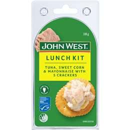 John West Tuna Sweetcorn & Mayonnaise With Crackers Lunch Kit 108g