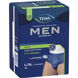 TENA Men Active Fit Incontinence Pants Plus Navy Size L/XL