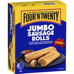 Four'n Twenty Sausage Roll Jumbo 6 Pack | Woolworths