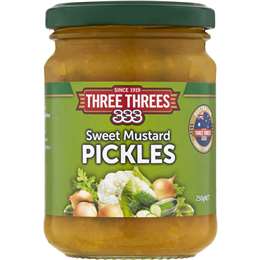 Three Threes Sweet Mustard Pickles