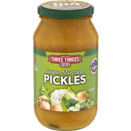 Three Threes Sweet Mustard Pickles
