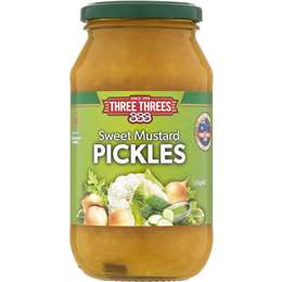 Three Threes Sweet Mustard Pickles