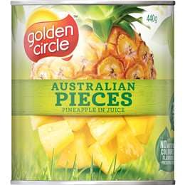Golden Circle Australian Canned Fruit Tinned Pineapple Pieces in Juice
