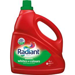 Radiant Whites Or Colours Laundry Liquid Detergent Washing