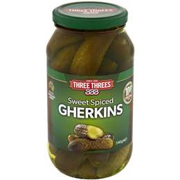 Three Threes Gherkins Sweet Spiced