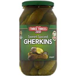 Three Threes Gherkins Sweet Spiced
