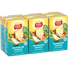Golden Circle Fruit Drinks Lunch Box Poppers Multipack Sunshine Punch