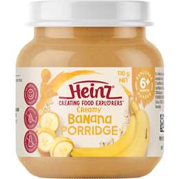 Heinz Creamy Banana Porridge Baby Food Jar 6+ Months