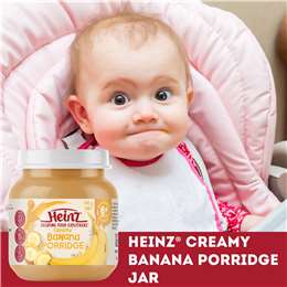 Heinz Creamy Banana Porridge Baby Food Jar 6+ Months
