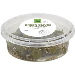 Woolworths Green Olives With Lemon & Herbs