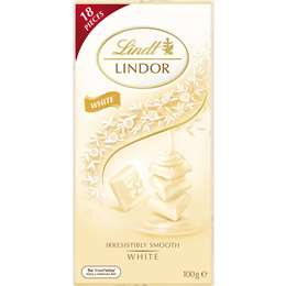 Lindt Lindor White Chocolate Block 100g