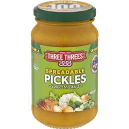 Three Threes Spreadable Sweet Mustard Pickles