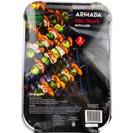 Armada BBQ Foil Trays With Lids 2 pack