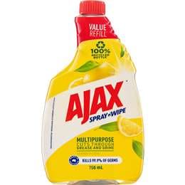 Ajax Spray & Wipe Multipurpose Cleaner Refill Lemon Citrus