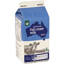 Woolworths Full Cream Milk 600ml | Woolworths