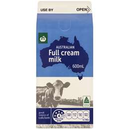 Woolworths Full Cream Milk 600ml | Woolworths