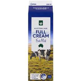 Woolworths Full Cream Milk 1l | Woolworths