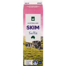 Woolworths Skim Milk 1l | Woolworths