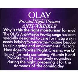 Olay Anti Wrinkle Provital Night Cream For Mature Skin Care