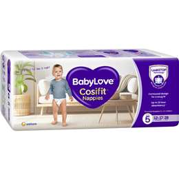 Babylove Cosifit Nappies Size 5 (12-17kg) 28 Pack