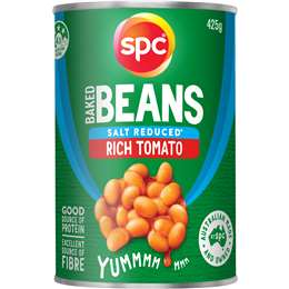 Spc Baked Beans Rich Tomato Salt Reduced 425g