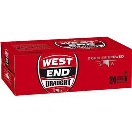West End Draught Lager Cans