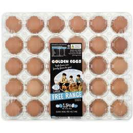 Golden Eggs 30 Large Free Range Eggs 